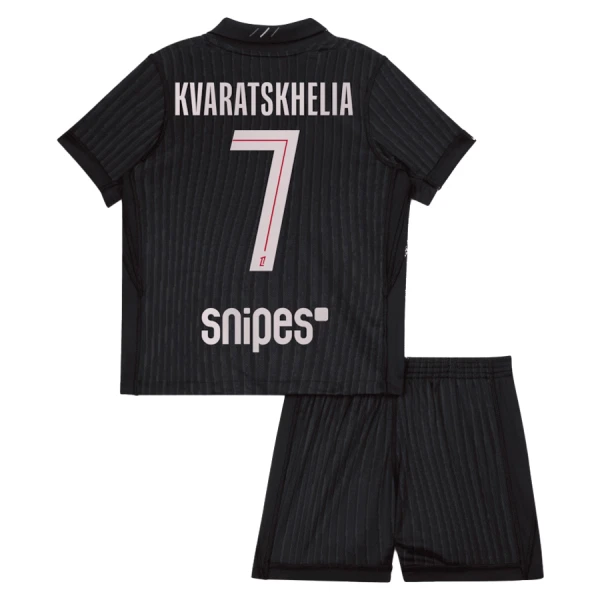 PSG Khvicha Kvaratskhelia 7 Dětský Čtvrtý Dres 2025/26 Jordan PSG Khvicha Kvaratskhelia 7 Dětský Čtvrtý Dres 2025/26 Jordan