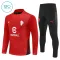 AC Milan Dětský Tréninková Souprava s Mikinou na 1/4 Zip 2025/26 Červená