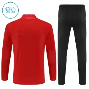 AC Milan Dětský Tréninková Souprava s Mikinou na 1/4 Zip 2025/26 Červená