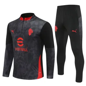 AC Milan Tréninková Souprava s Mikinou na 1/4 Zip 2025/26 Černá