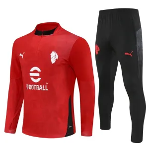 AC Milan Tréninková Souprava s Mikinou na 1/4 Zip 2025/26 Červená
