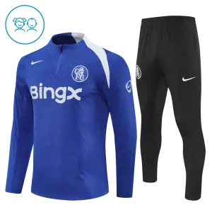 Chelsea Dětský Tréninková Souprava s Mikinou na 1/4 Zip 2025/26 Modrá
