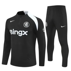 Chelsea Tréninková Souprava s Mikinou na 1/4 Zip 2025/26 Černá