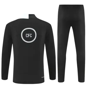 Chelsea Tréninková Souprava s Mikinou na 1/4 Zip 2025/26 Černá