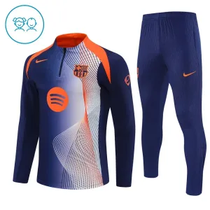 FC Barcelona Dětský Tréninková Souprava s Mikinou na 1/4 Zip 2025/26 Modrá