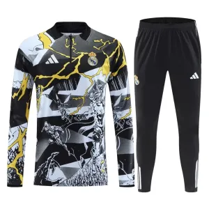 Real Madrid Marvel Tréninková Souprava s Mikinou na 1/4 Zip 2026/27 Černá Real Madrid Marvel Tréninková Souprava s Mikinou na 1/4 Zip 2026/27 Černá