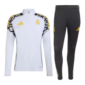 Real Madrid Tréninková Souprava s Mikinou na 1/4 Zip 2026/27 Bílá Real Madrid Tréninková Souprava s Mikinou na 1/4 Zip 2026/27 Bílá
