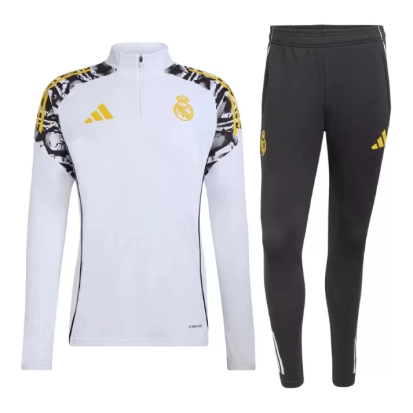 Real Madrid Tréninková Souprava s Mikinou na 1/4 Zip 2026/27 Bílá Real Madrid Tréninková Souprava s Mikinou na 1/4 Zip 2026/27 Bílá