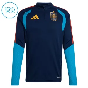 Španělsko Dětský Tréninková Souprava s Mikinou na 1/4 Zip 2026/27 Tmavě modrá