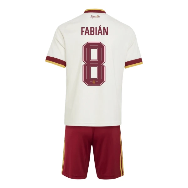 Španělsko Fabián Ruiz 8 Dětský Venkovní Dres MS 2026 Španělsko Fabián Ruiz 8 Dětský Venkovní Dres MS 2026