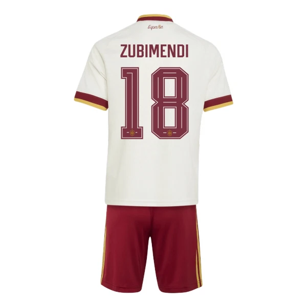 Španělsko Martín Zubimendi 18 Dětský Venkovní Dres MS 2026 Španělsko Martín Zubimendi 18 Dětský Venkovní Dres MS 2026