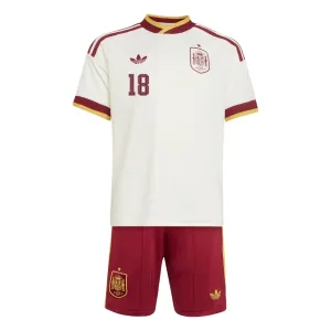 Španělsko Martín Zubimendi 18 Dětský Venkovní Dres MS 2026