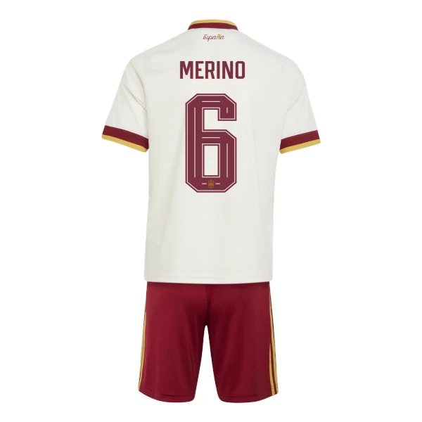 Španělsko Merino 6 Dětský Venkovní Dres MS 2026 Španělsko Merino 6 Dětský Venkovní Dres MS 2026