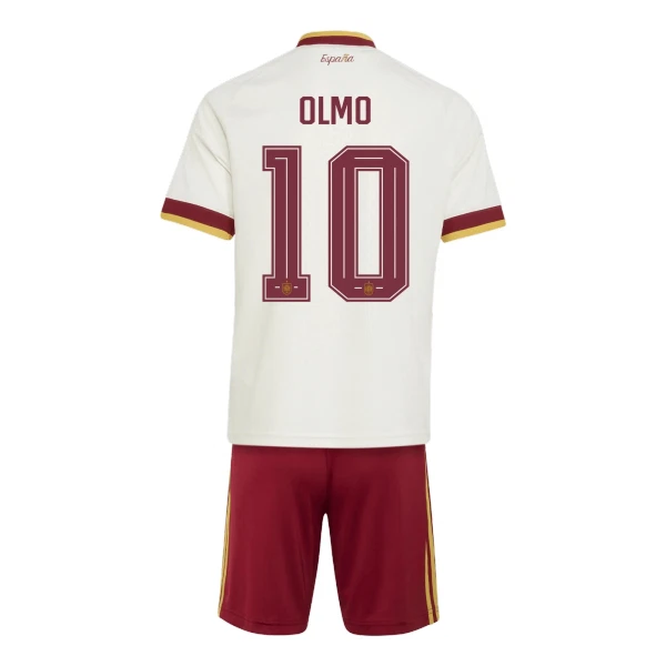 Španělsko Olmo 10 Dětský Venkovní Dres MS 2026 Španělsko Olmo 10 Dětský Venkovní Dres MS 2026