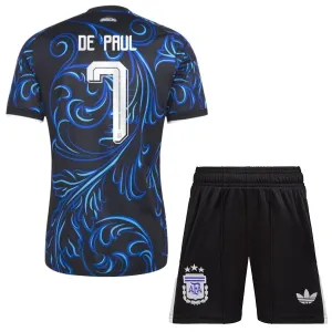Argentina R. de Paul 7 Dětský Venkovní Dres MS 2026 Argentina R. de Paul 7 Dětský Venkovní Dres MS 2026