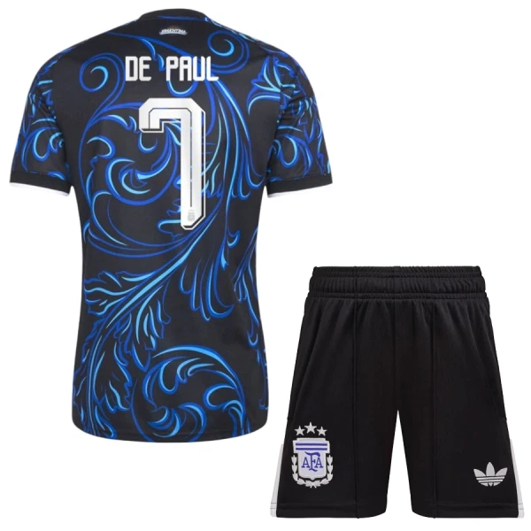 Argentina R. de Paul 7 Dětský Venkovní Dres MS 2026 Argentina R. de Paul 7 Dětský Venkovní Dres MS 2026