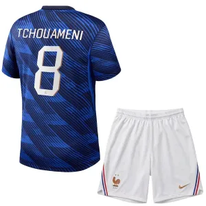 Francie Aurélien Tchouaméni 8 Dětský Domácí Dres MS 2026 Francie Aurélien Tchouaméni 8 Dětský Domácí Dres MS 2026