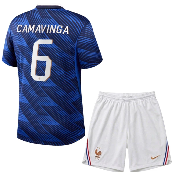 Francie Eduardo Camavinga 6 Dětský Domácí Dres MS 2026 Francie Eduardo Camavinga 6 Dětský Domácí Dres MS 2026
