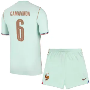 Francie Eduardo Camavinga 6 Dětský Venkovní Dres MS 2026 Francie Eduardo Camavinga 6 Dětský Venkovní Dres MS 2026