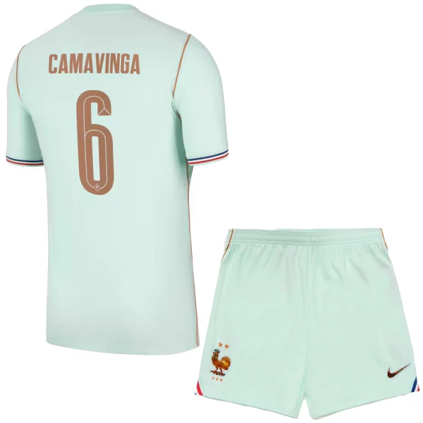 Francie Eduardo Camavinga 6 Dětský Venkovní Dres MS 2026 Francie Eduardo Camavinga 6 Dětský Venkovní Dres MS 2026