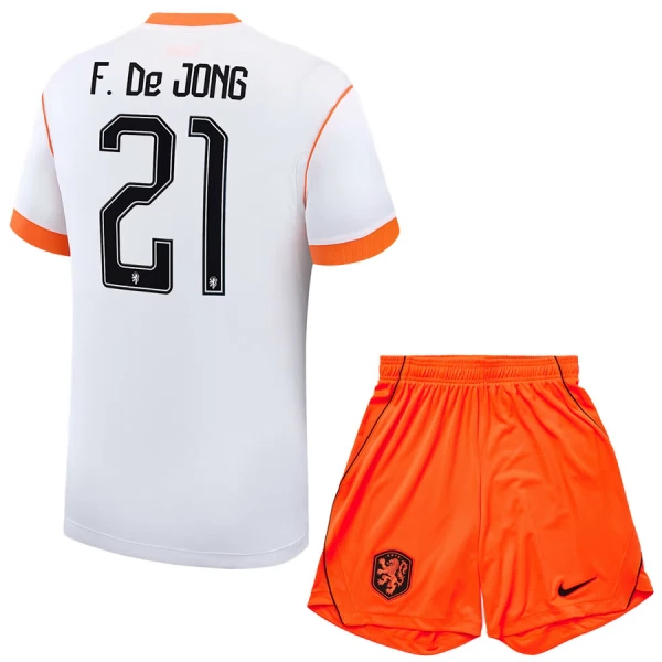 Nizozemsko Frenkie de Jong 21 Dětský Venkovní Dres MS 2026