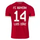 FC Bayern Mnichov Luis Díaz 14 Dětský Domácí Dres 2026/27
