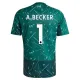 Liverpool Alisson Becker 1 Dětský Domácí Brankářské Dres 2026/27 Zelená