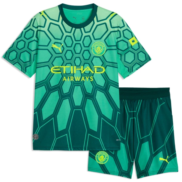 Manchester City Dětský Domácí Brankářské Dres 2026/27 Zelená Manchester City Dětský Domácí Brankářské Dres 2026/27 Zelená