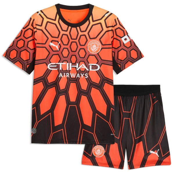 Manchester City Dětský Třetí Brankářské Dres 2026/27 Oranžová Manchester City Dětský Třetí Brankářské Dres 2026/27 Oranžová