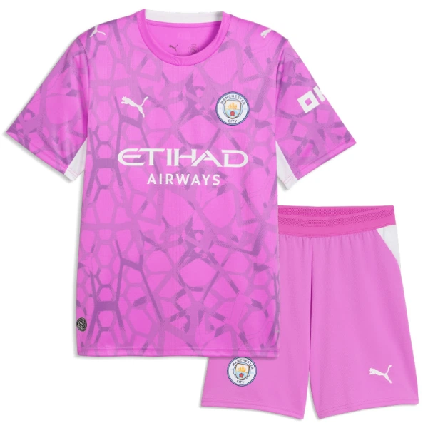 Manchester City Dětský Venkovní Brankářské Dres 2026/27 Růžová Manchester City Dětský Venkovní Brankářské Dres 2026/27 Růžová
