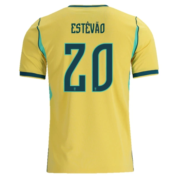 Brazílie Estêvão 20 Domácí Dres MS 2026 Brazílie Estêvão 20 Domácí Dres MS 2026