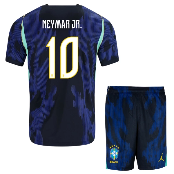 Brazílie Neymar JR 10 Dětský Venkovní Dres MS 2026 Brazílie Neymar JR 10 Dětský Venkovní Dres MS 2026
