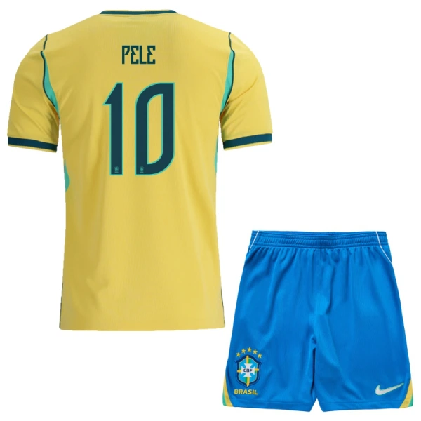 Brazílie Pele 10 Dětský Domácí Dres MS 2026 Brazílie Pele 10 Dětský Domácí Dres MS 2026