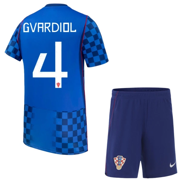 Chorvatsko Josko Gvardiol 4 Dětský Venkovní Dres MS 2026 Chorvatsko Josko Gvardiol 4 Dětský Venkovní Dres MS 2026