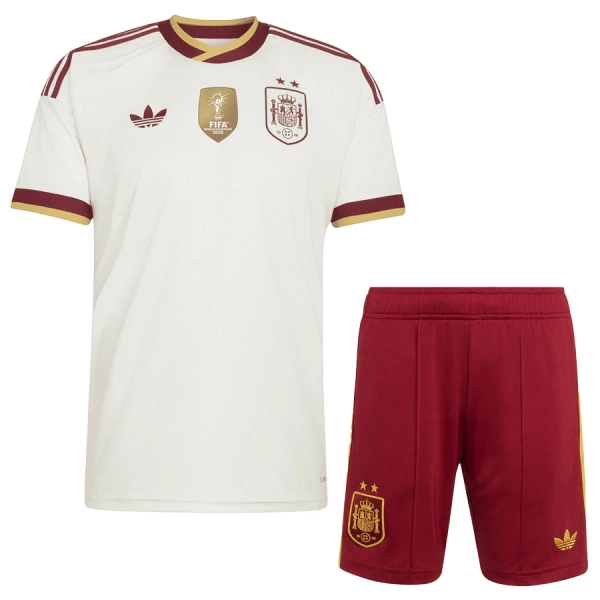 Španělsko 2 Stars Dětský Venkovní Dres MS 2026 Španělsko 2 Stars Dětský Venkovní Dres MS 2026