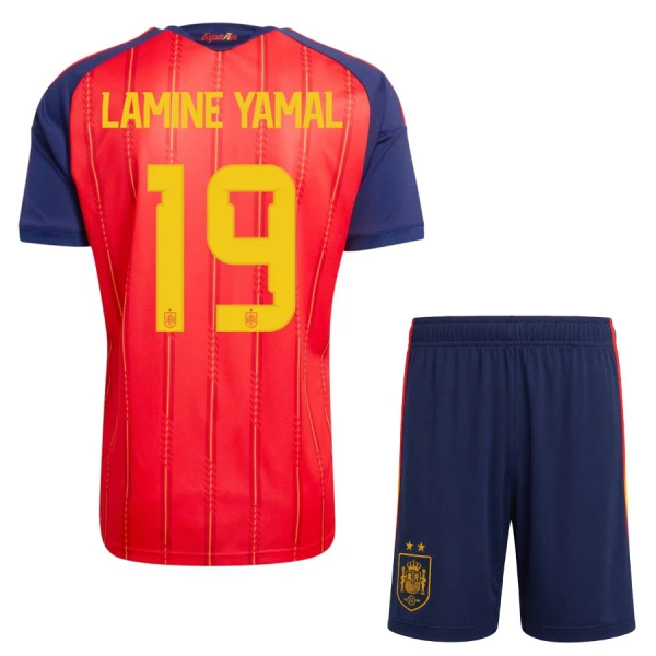 Španělsko 2 Stars Lamine Yamal 19 Dětský Domácí Dres MS 2026