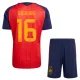 Španělsko 2 Stars Rodrigo 16 Dětský Domácí Dres MS 2026 Španělsko 2 Stars Rodrigo 16 Dětský Domácí Dres MS 2026