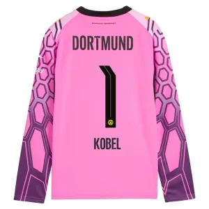 Borussia Dortmund Gregor Kobel 1 Venkovní Brankářské Dres 2026/27 Růžová - Dlouhý Rukáv