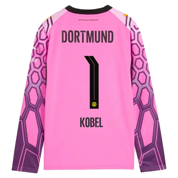 Borussia Dortmund Gregor Kobel 1 Venkovní Brankářské Dres 2026/27 Růžová - Dlouhý Rukáv Borussia Dortmund Gregor Kobel 1 Venkovní Brankářské Dres 2026/27 Růžová - Dlouhý Rukáv