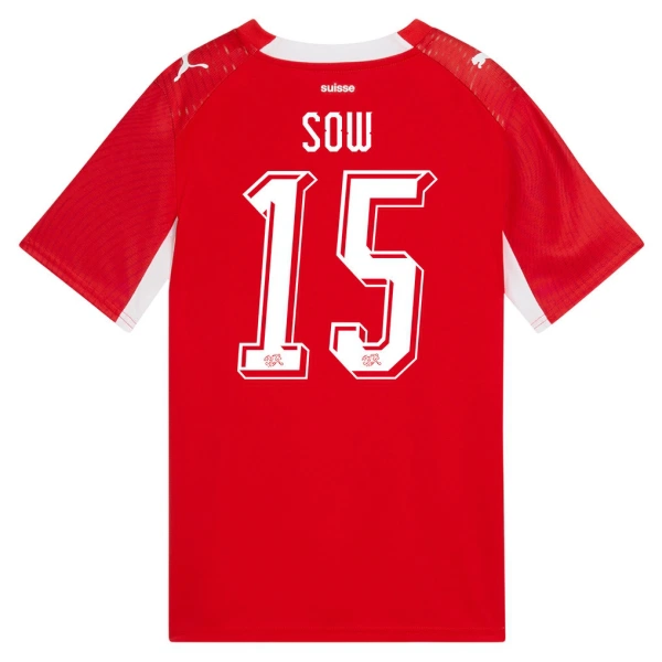 Švýcarsko Djibril Sow 15 Domácí Dres MS 2026 Švýcarsko Djibril Sow 15 Domácí Dres MS 2026