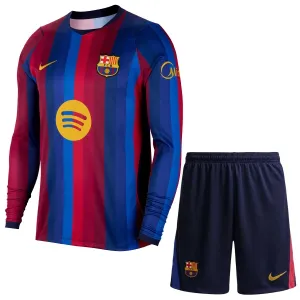 FC Barcelona Dětský Domácí Dres 2026/27 - Dlouhý Rukáv