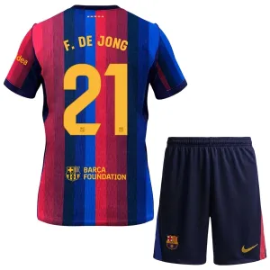 FC Barcelona Frenkie de Jong 21 Dětský Domácí Dres 2026/27