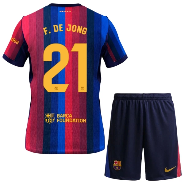 FC Barcelona Frenkie de Jong 21 Dětský Domácí Dres 2026/27 FC Barcelona Frenkie de Jong 21 Dětský Domácí Dres 2026/27