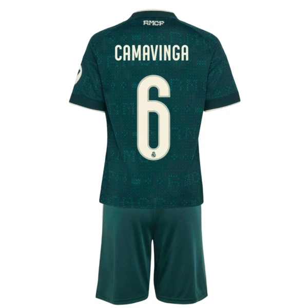 Real Madrid Eduardo Camavinga 6 Dětský Venkovní Dres 2026/27 Real Madrid Eduardo Camavinga 6 Dětský Venkovní Dres 2026/27