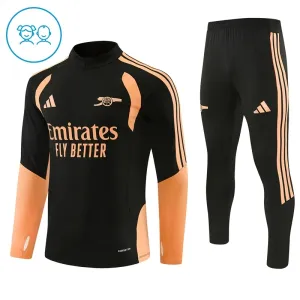Arsenal Dětský Tréninková Souprava s Mikinou na 1/4 Zip 2026/27 Černá