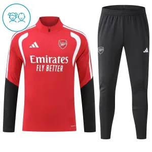 Arsenal Dětský Tréninková Souprava s Mikinou na 1/4 Zip 2026/27 Červená