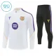 Barcelona Dětský Tréninková Souprava s Mikinou na 1/4 Zip 2026/27 Bílá