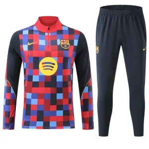 Barcelona Tréninková Souprava s Mikinou na 1/4 Zip 2026/27 Červená