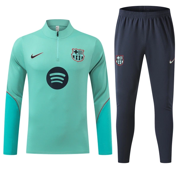 Barcelona Tréninková Souprava s Mikinou na 1/4 Zip 2026/27 Zelená
