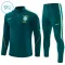 Brazílie Dětský Tréninková Souprava s Mikinou na 1/4 Zip 2026/27 Zelená